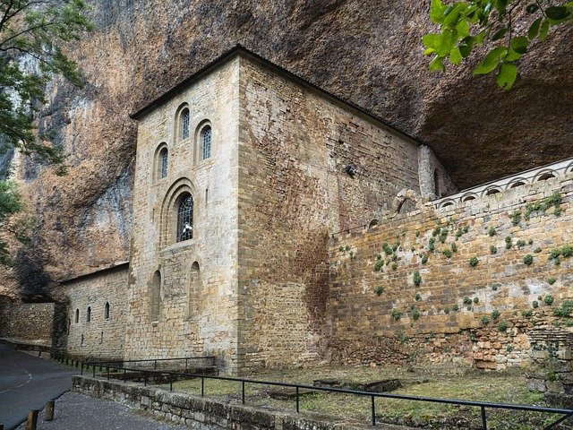 monastery of san juan de la peña, medieval, stone, architecture, religion