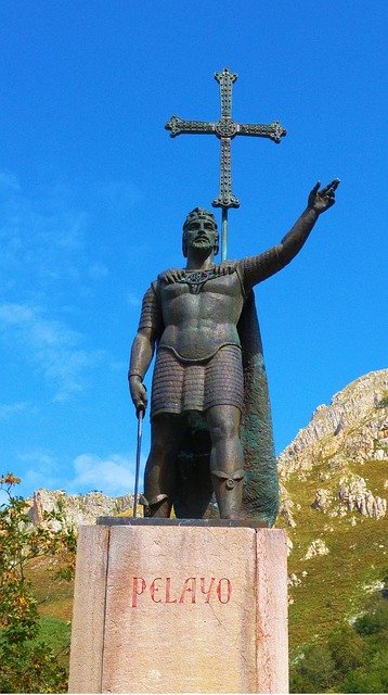 asturias, pelayo, statue, ovadonga, conqueror, king, warrior, pelayo, pelayo, pelayo, pelayo, pelayo, conqueror, conqueror